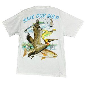 Guy Harvey Original T Shirt Mens M Chest Pocket Wildlife Graphic By Aftco 2010
